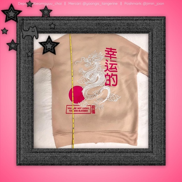 Unisex oversized beige zip up hoodie - Picture 3 of 3